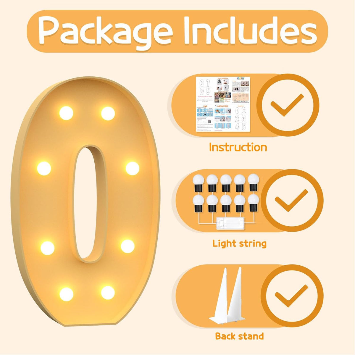 Marquee Numbers 3 Feet Tall Large Light Up Numbers 40th 50th 60th Birthday Decorations Women Men