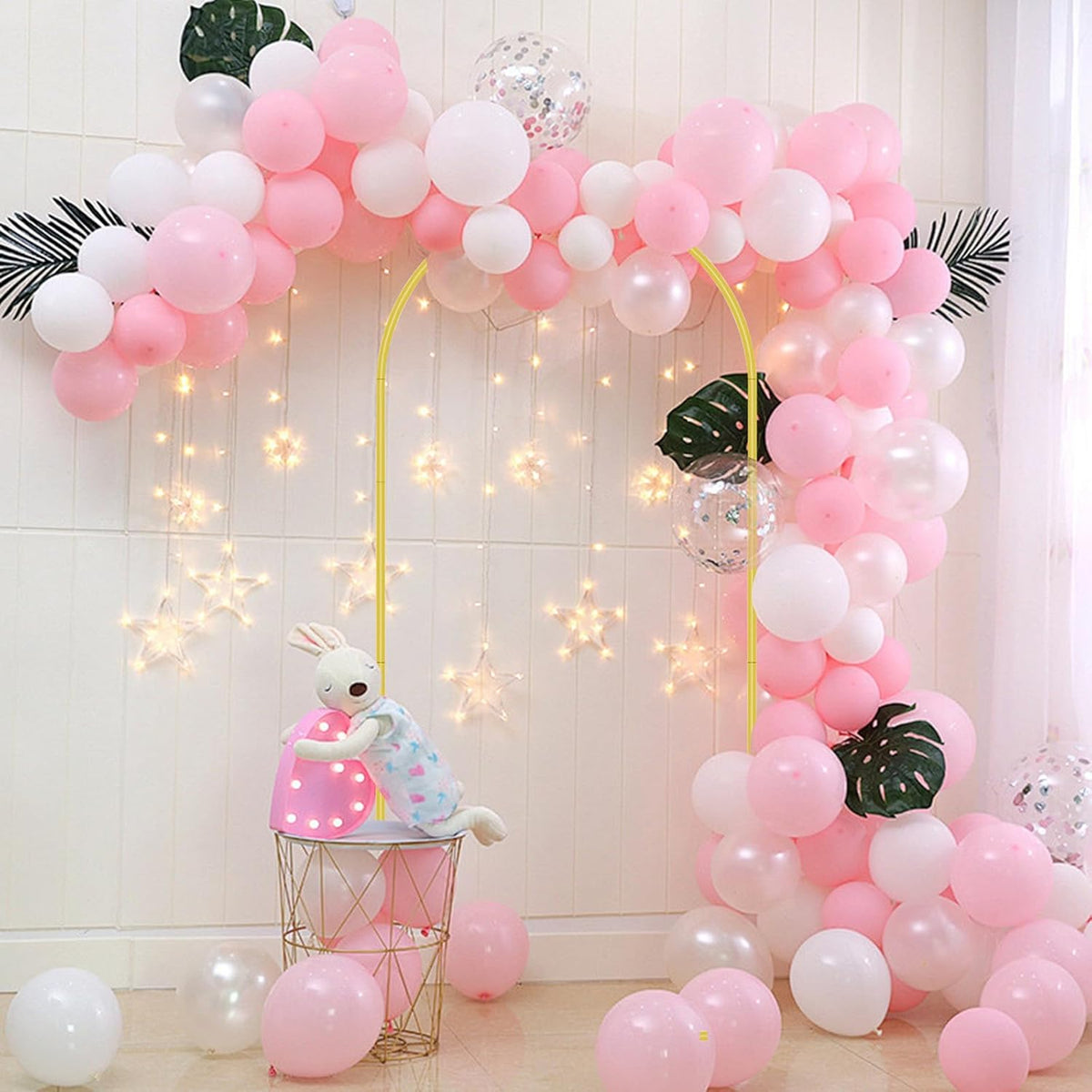 6 FT Metal Arch Backdrop Stand, Wedding Arch Frame for Parties, Birthday, Baby Shower, Graduation