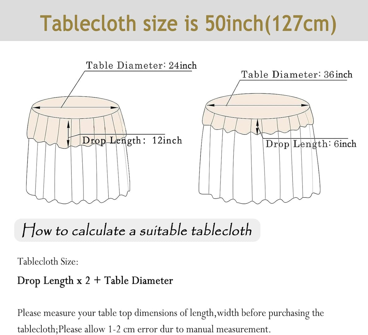 6 Pcs Gold Sequin Tablecloth 50 Inch Gold Round Tablecloth Overlay Round Table Cloth Golden Glitter