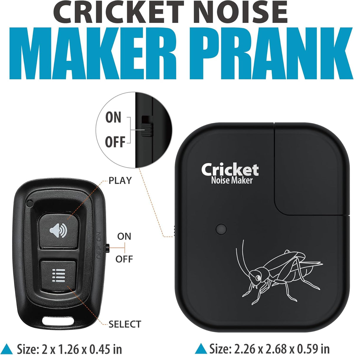 Cricket Noise Maker Prank with Remote Control,Hidden Prank Noise Maker for Adults,Gag Gifts for