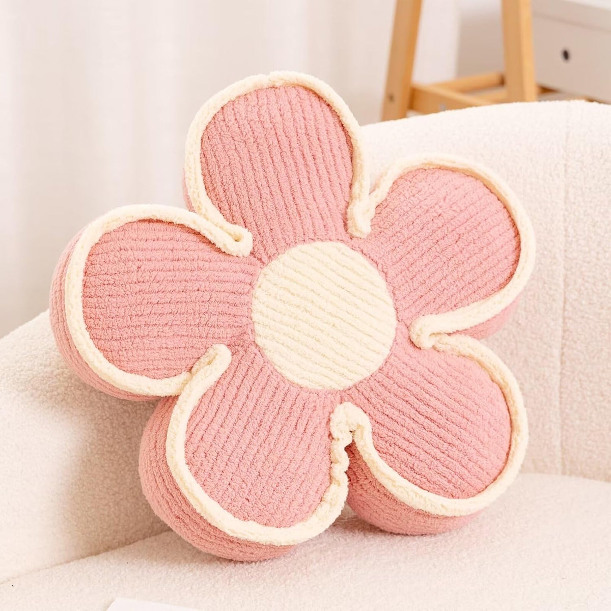 Flower Pillow, Soft Flower Shaped Floor Cushion, Flower Decorative Throw Pillow, Cute Flower