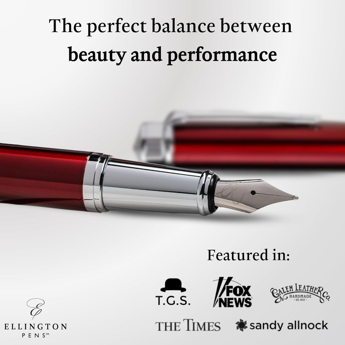 Ellington Pens Luxury Fountain Pen Set- Fountain Pens for Writing - Smooth Medium Nib - Includes