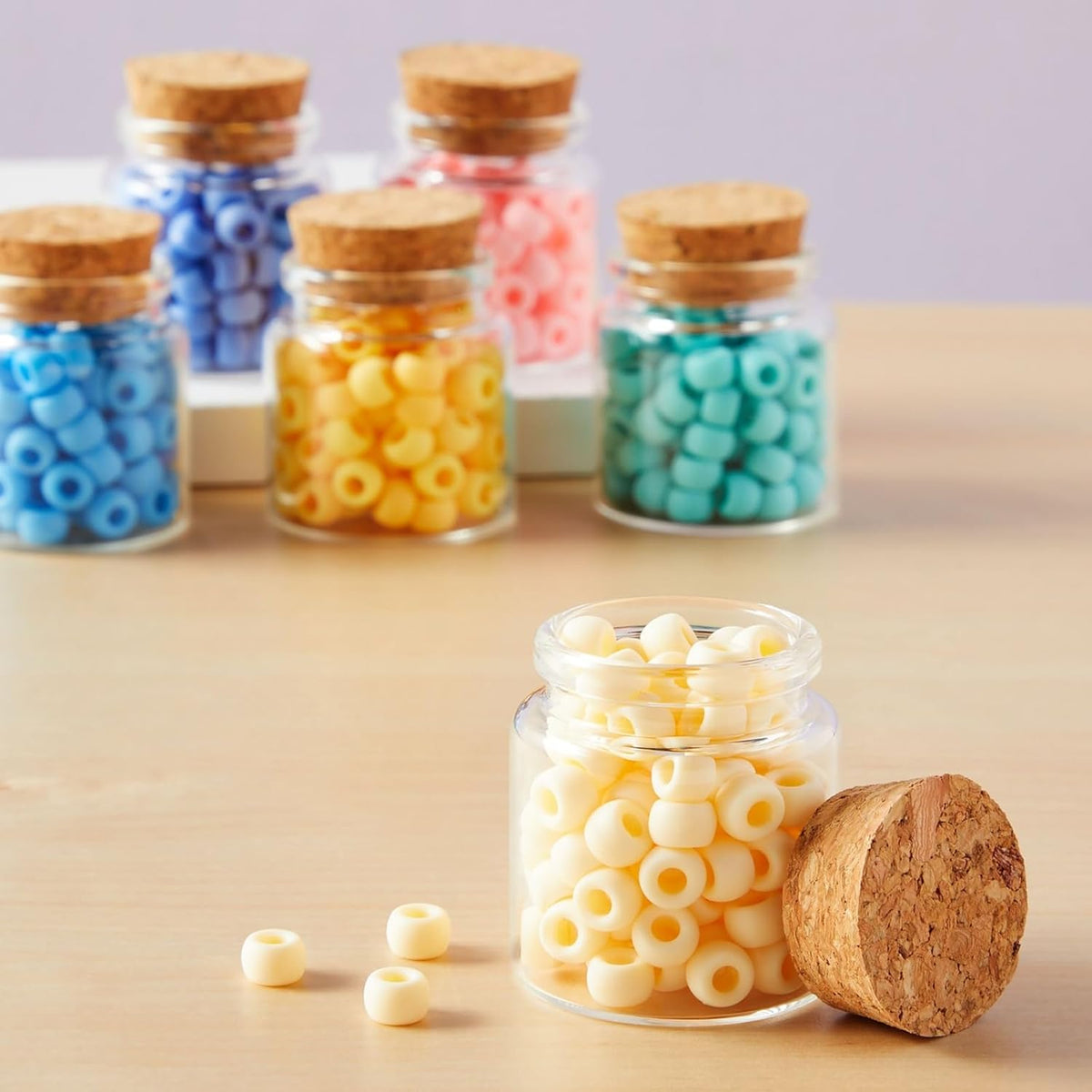Bright Creations Spell Jars - 50ml, Clear, 12 Pack - Mini Glass Jars with Cork Lids & Apothecary