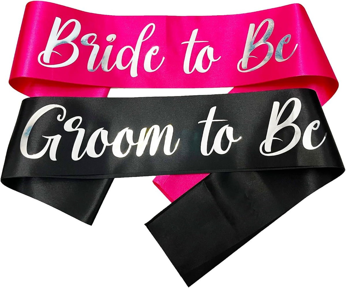 Bride to Be Sash and Groom to Be Sash, Bachelorette Party Supplies Engagement Party Favors, Bridal