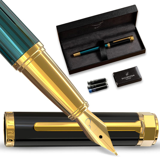 Ellington Pens Luxury Fountain Pen Set- Fountain Pens for Writing - Smooth Extra Fine Nib