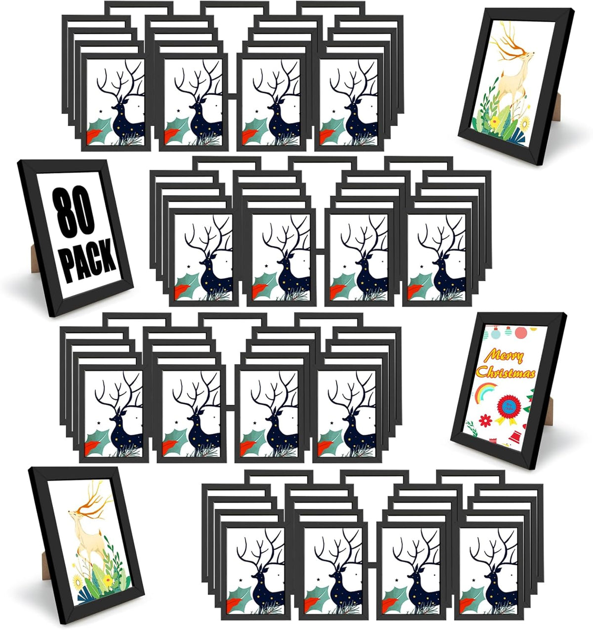 Set of 80 Picture Frame Bulk Photo Frames Wall Mounting Simple Photo Frames Picture Frames for Wall