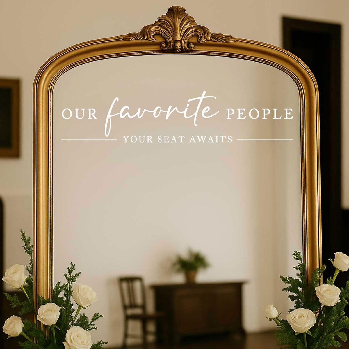 Our Favorite People Vinyl Decal, Find Your Seat Vinyl Decal, Wedding Sign Decal, Seating Chart