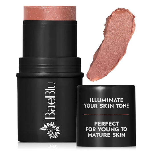 Organic Blush Tube, Sangria - 100% Natural Vegan Cream Blush Sticks, Multi-Use Bronzer, &