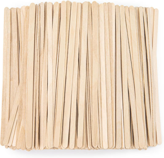 WISYOK 1200 PCS Coffee Stirrers, 5.5 Inch Premium Birch Wooden Sticks, Splinter-Free Smooth Round