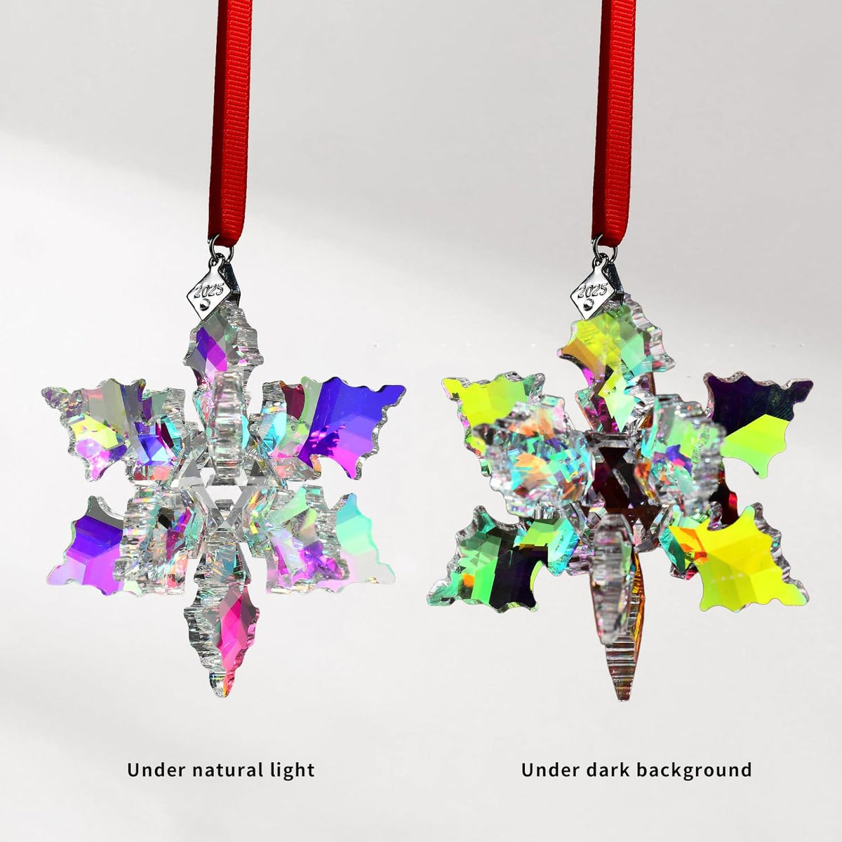 2025 Annual Edition 3D Crystal Snowflake Ornament Christmas Ornament Home Decor Gift