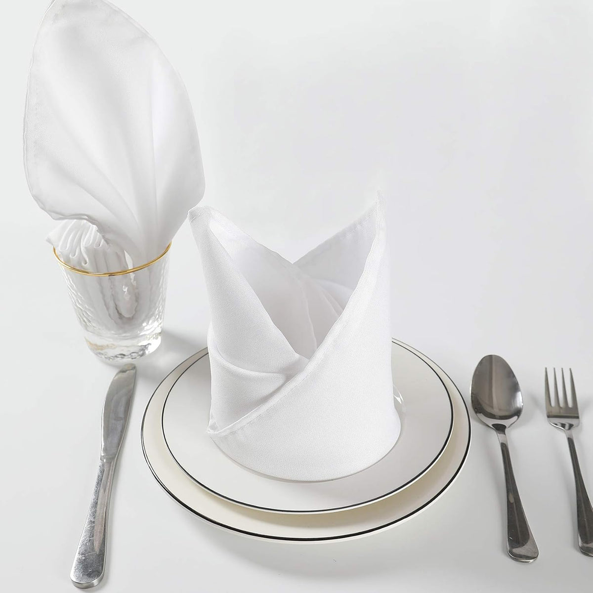 Cloth Napkins 20x20 inch Washable Polyester Dinner Napkins Soft Table Napkins for Wedding Party