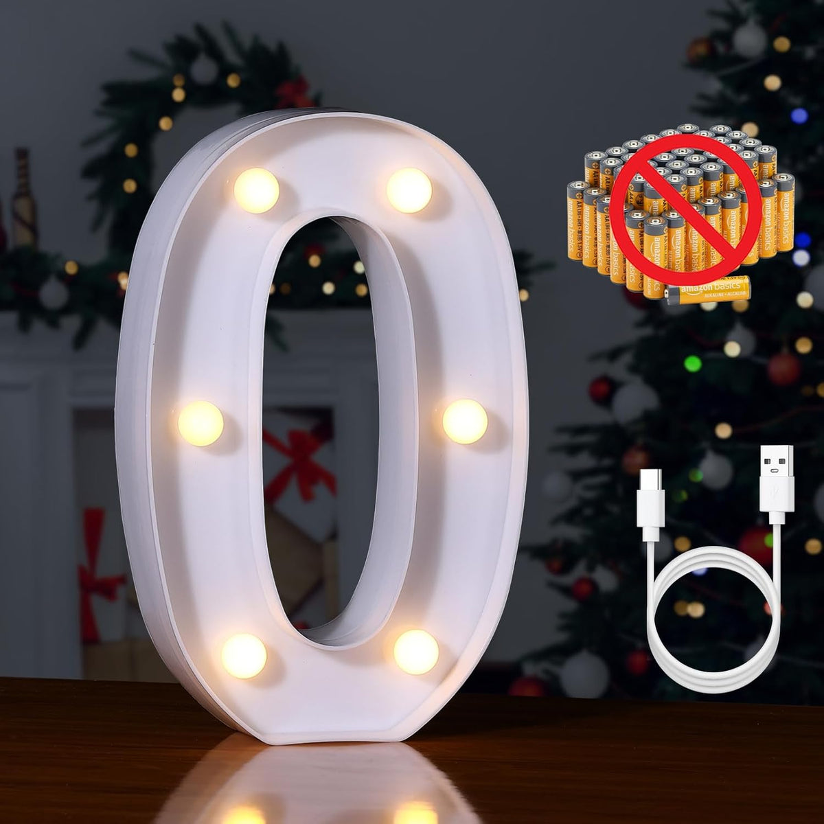 Foaky Rechargeable LED Letter Lights Sign Marquee Light Up Letters Sign for Night Light