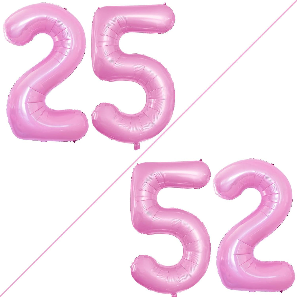 GOER Number 25 Balloons for 25th Birthday Party Decorations,42 Inch Jumbo Foil Helium 52 Balloons