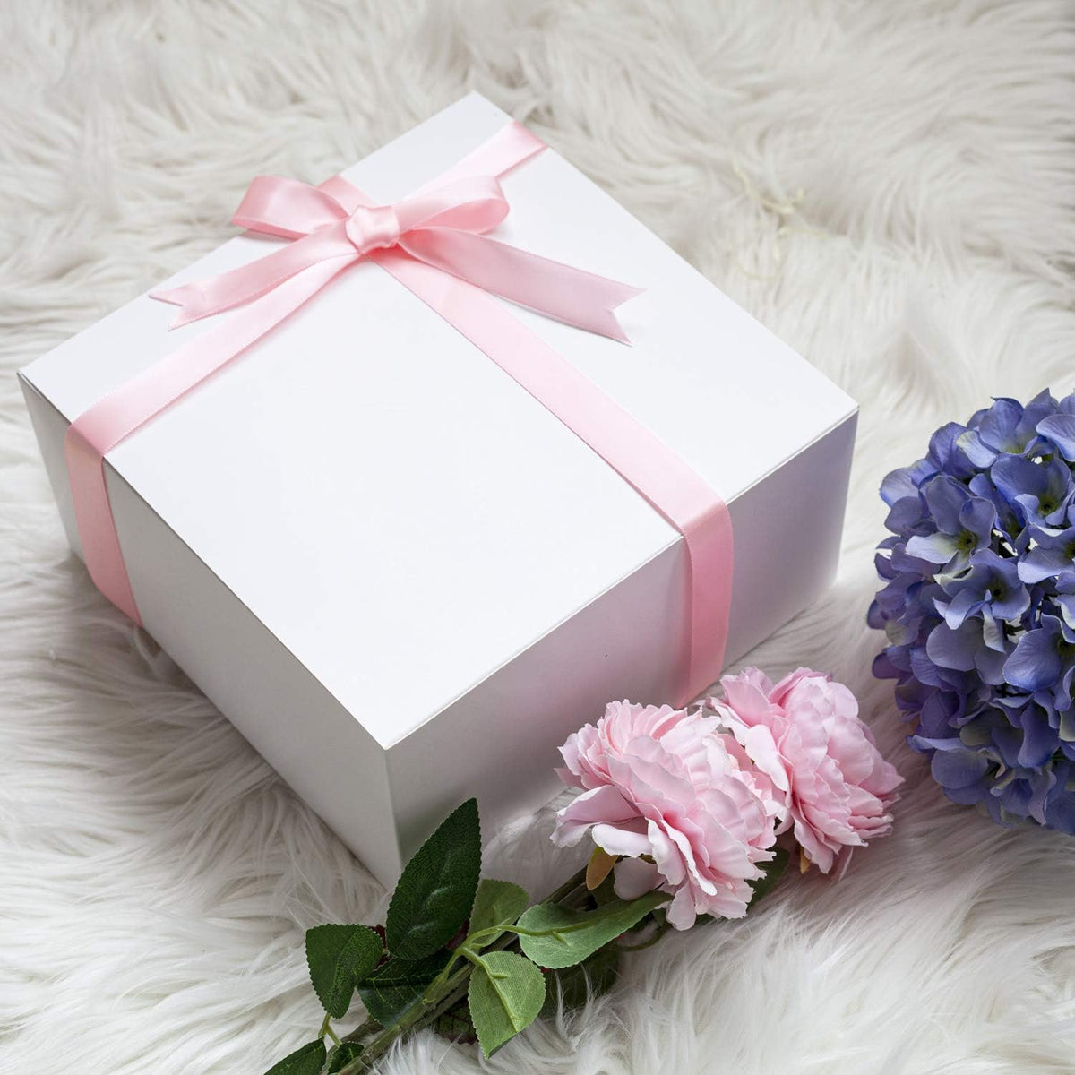 GEFTOL Gift Box 10 Pack 8 x 8 x 4 inches Fold Box Paper Gift Box Bridesmaids Proposal Box for