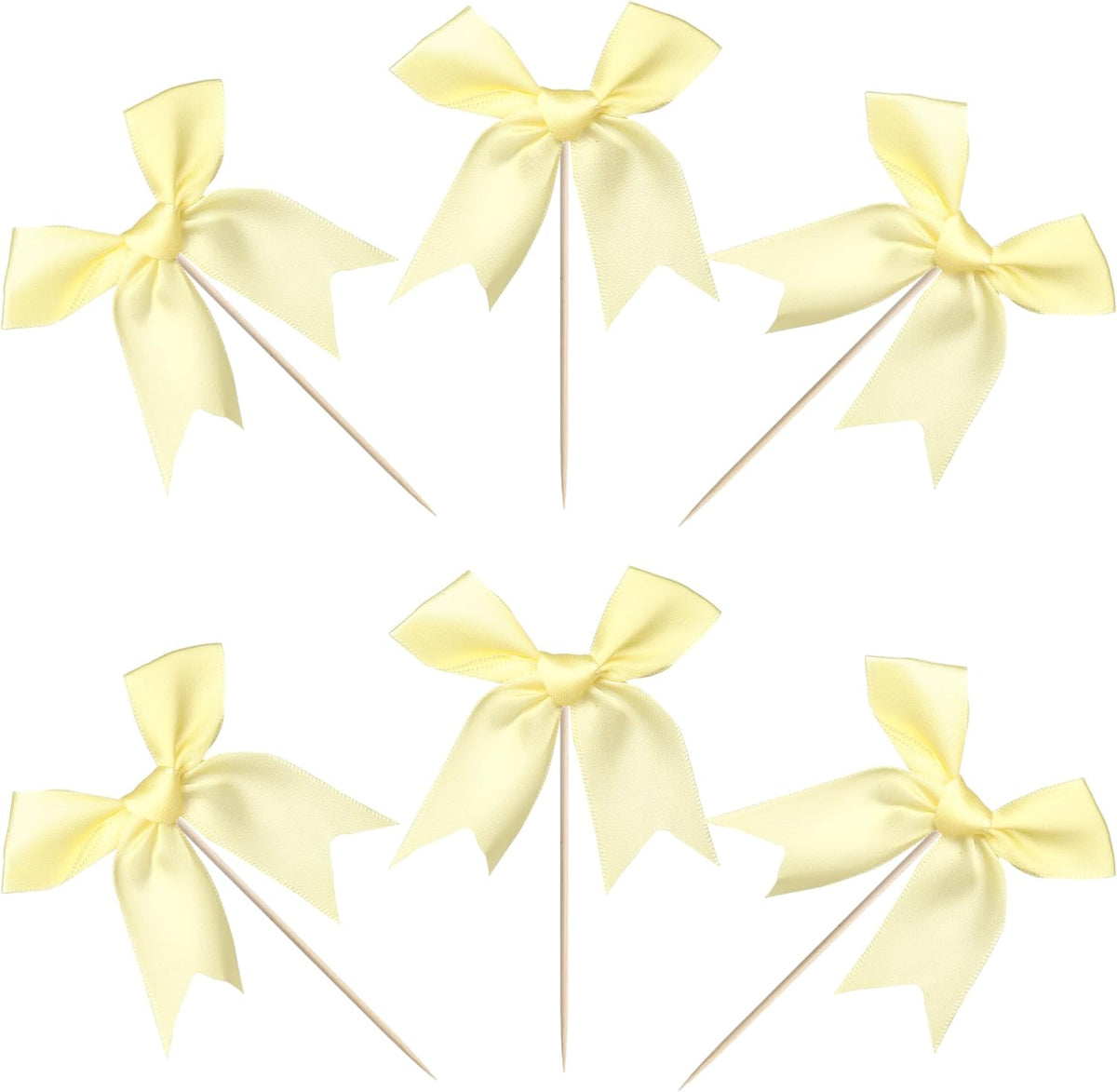 24 PCS Bow Cupcake Toppers Bow Cupcake Picks Bowknot Birthday Party Decorations Bowknot Cake