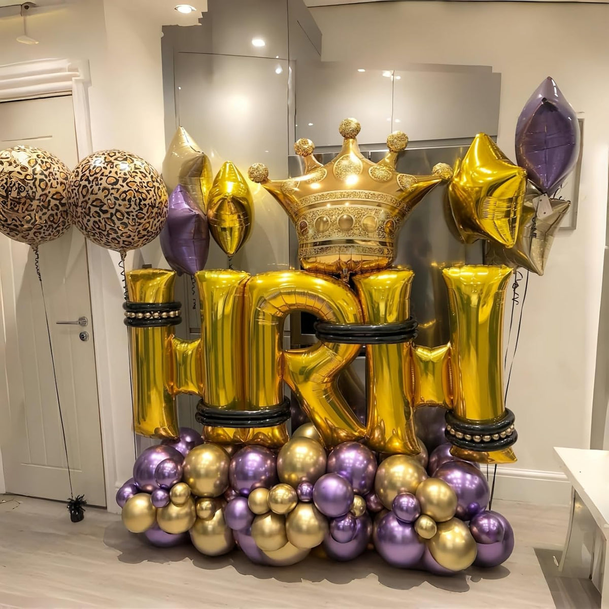 Giant H Alphabet Balloon Letters, Gold Self Inflating Custom Letter Balloons Birthday Decor, 40