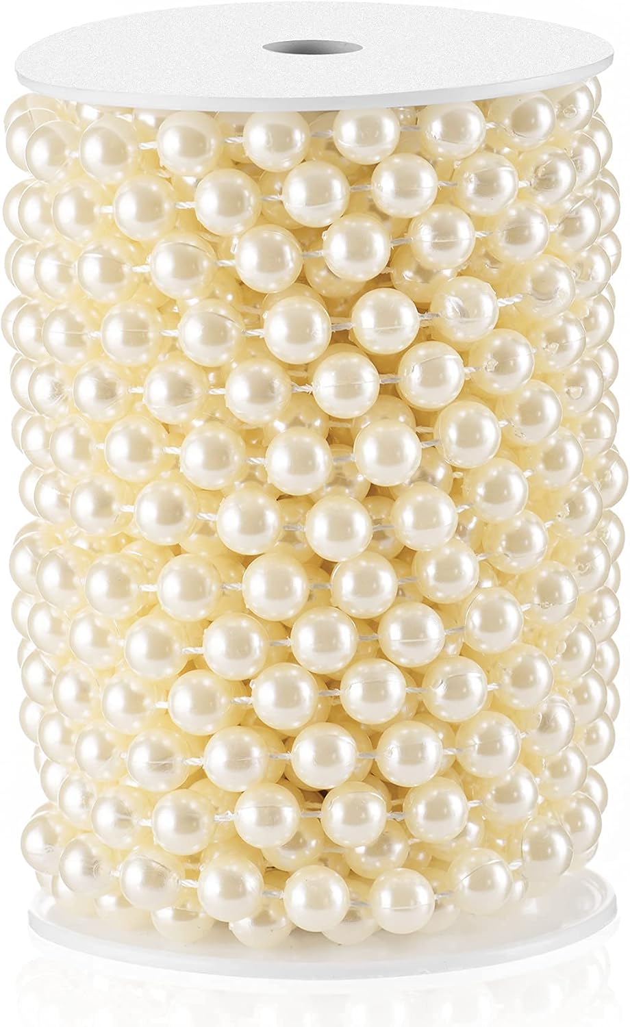 Craft String Pearls 10MM Round White Faux Pearl Garland, 33Feet Ivory Wedding Party Decoration
