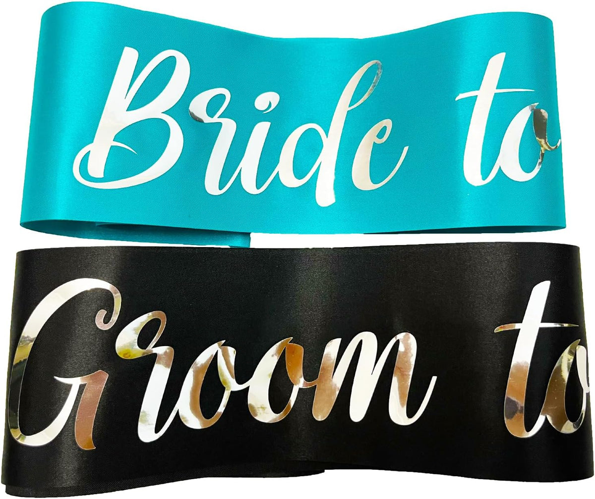 Bride to Be Sash and Groom to Be Sash, Bachelorette Party Supplies Engagement Party Favors, Bridal