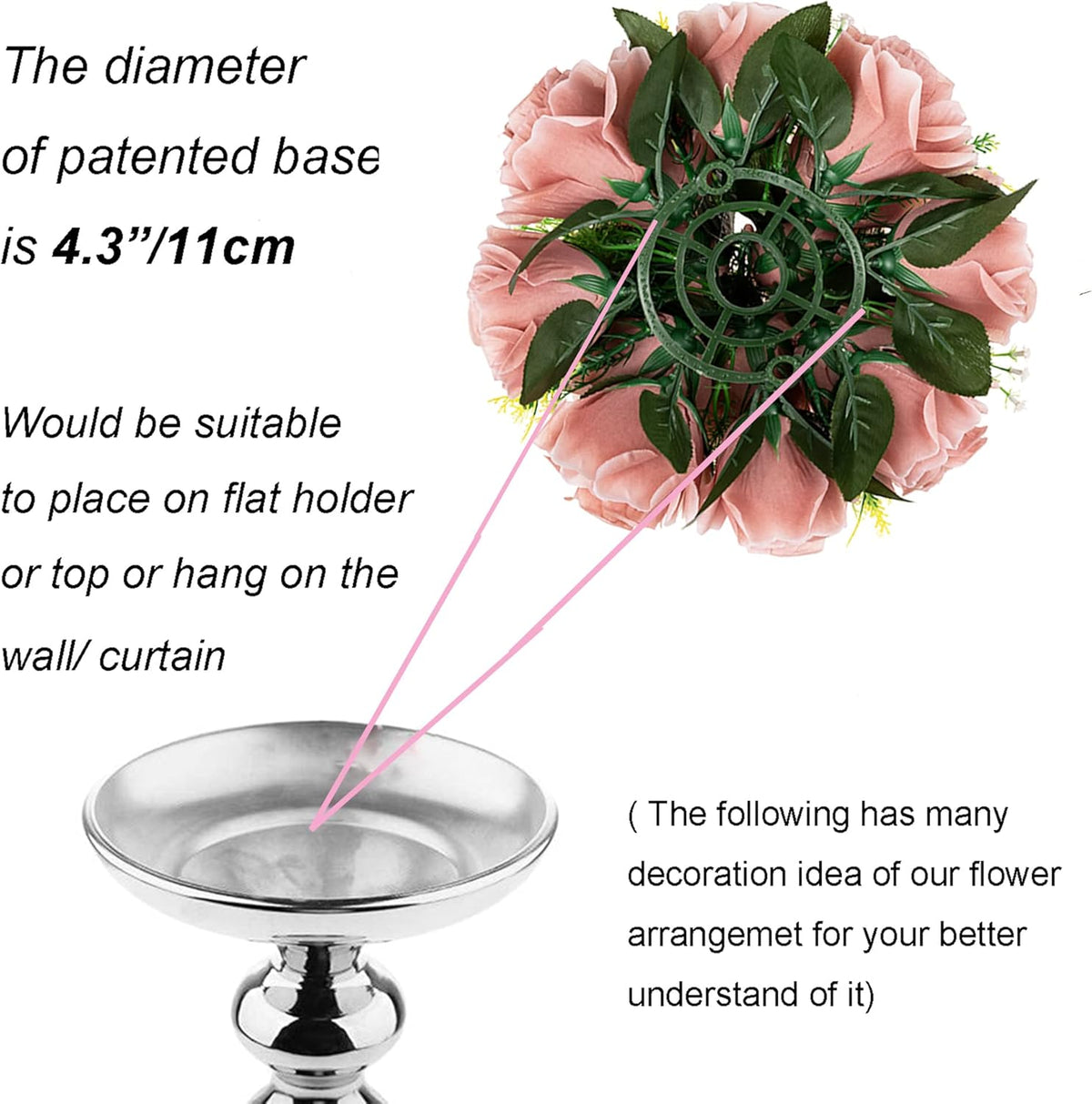 BLOSMON Flower Ball Centerpieces for Wedding: 10 Pcs Dusty Pink Fake Roses Flowers Artificial for