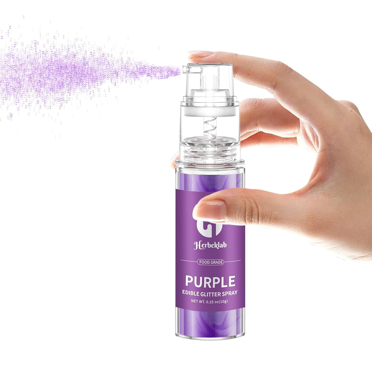 Purple Edible Glitter Spray - 10g Edible Purple Glitter for Cakes Food Grade Metallic Shimmer