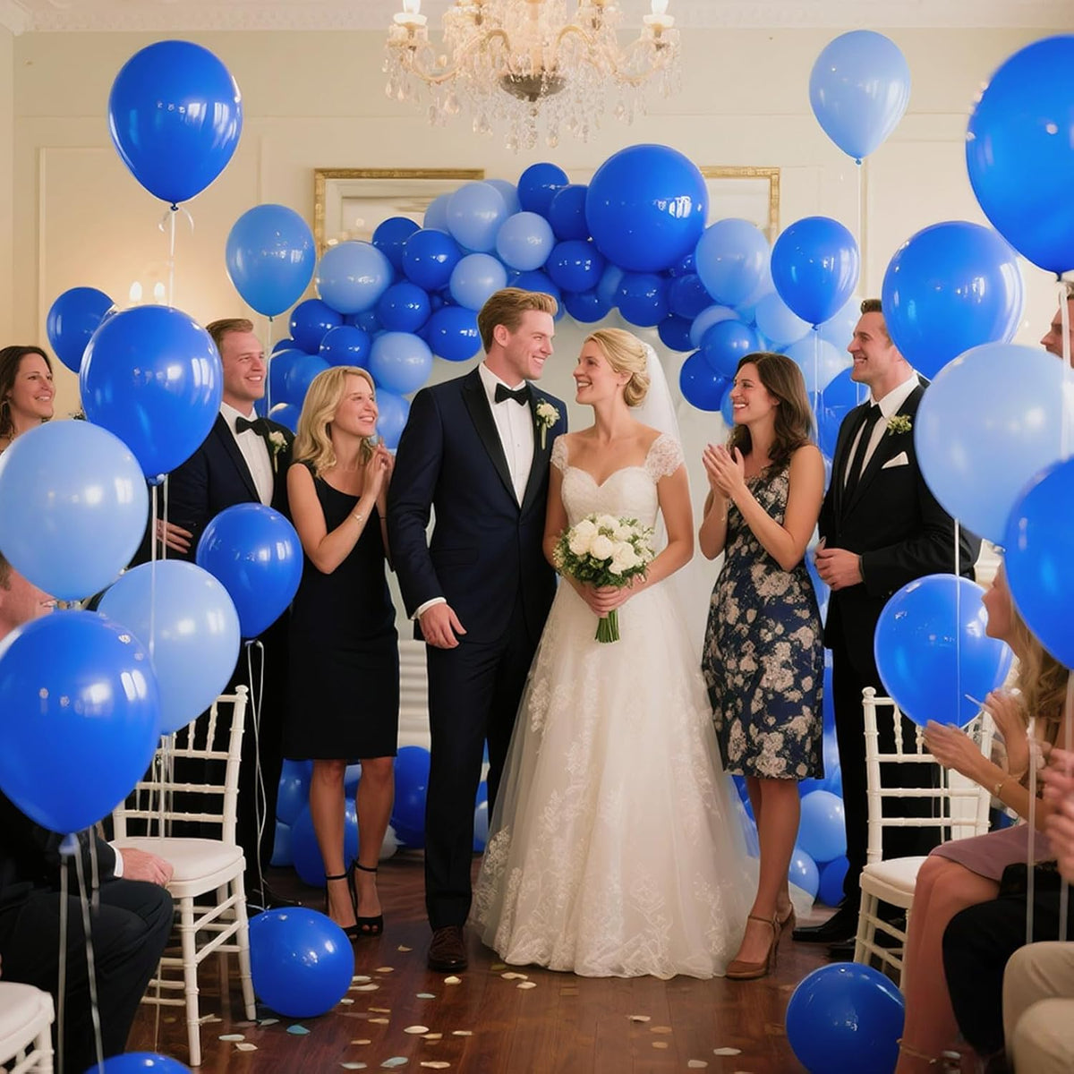 KAWKALSH Dark Blue Balloon 12 Inch, 110pcs Latex Party Balloons Helium Bright Color for Birthday