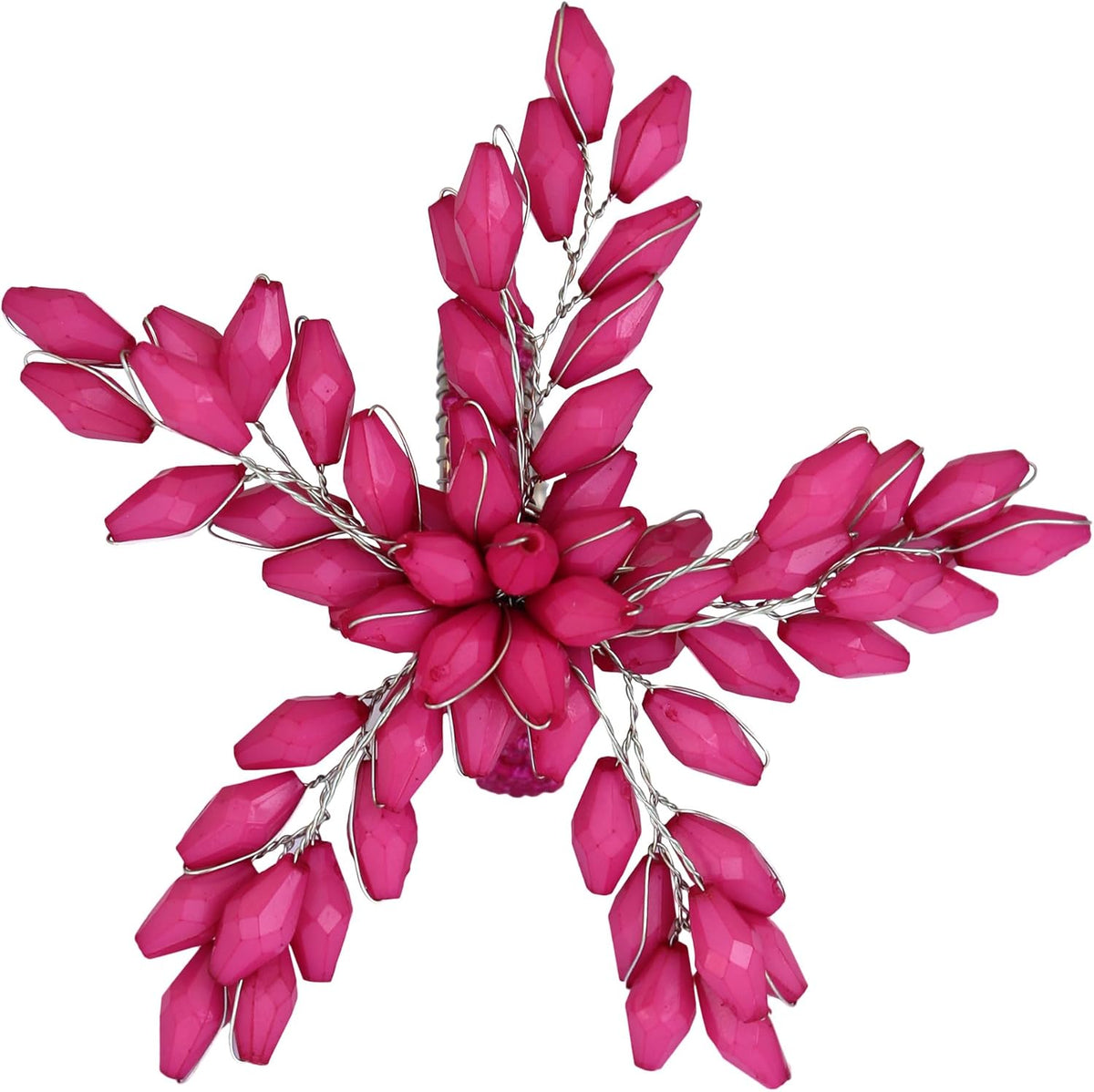 Napkin Rings Set of 12 for Dining Table Decoration Parties Everyday Metal Napkin Holder Leaf Pink