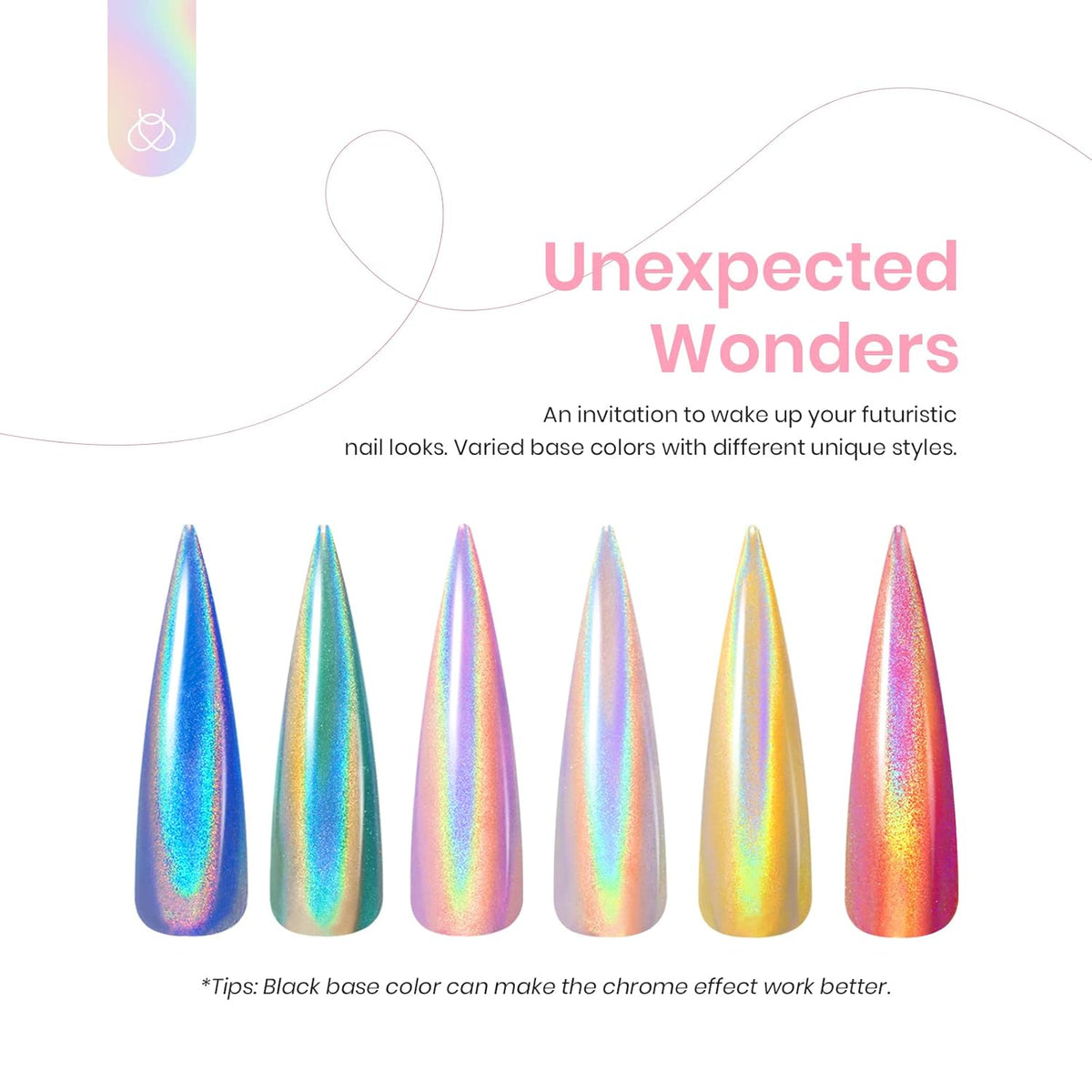 Beetles Chrome Nail Powder Metallic Mirror Effect Holographic Aurora Iridescent Nail Art Decoration