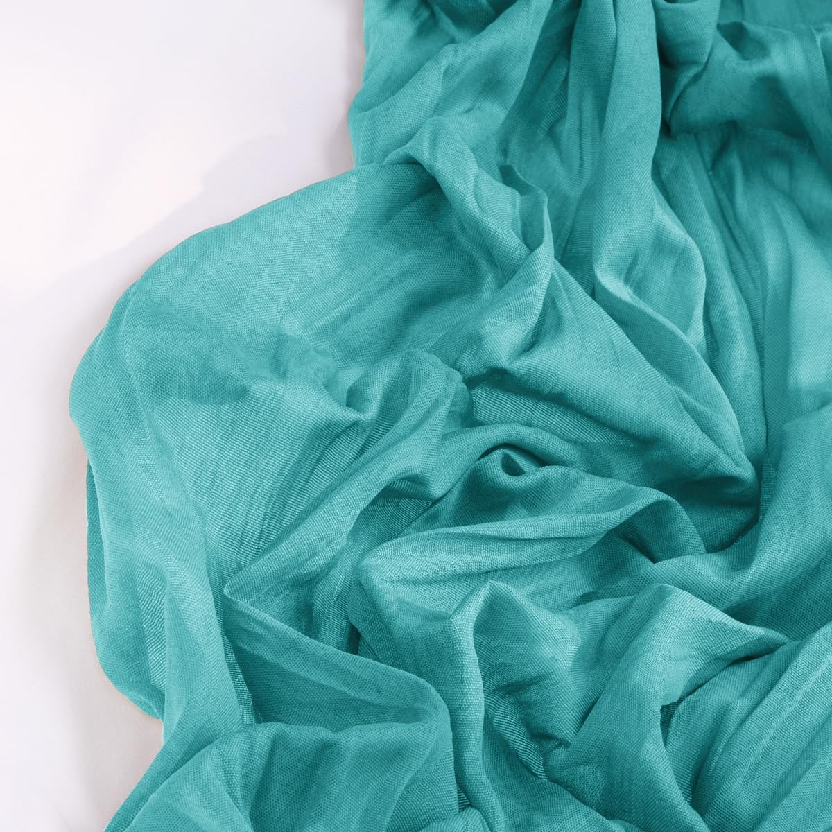 Teal Green Cheesecloth Table Runner 6 Pack Fall Table Runners Boho Gauze 120 Inches Turquoise