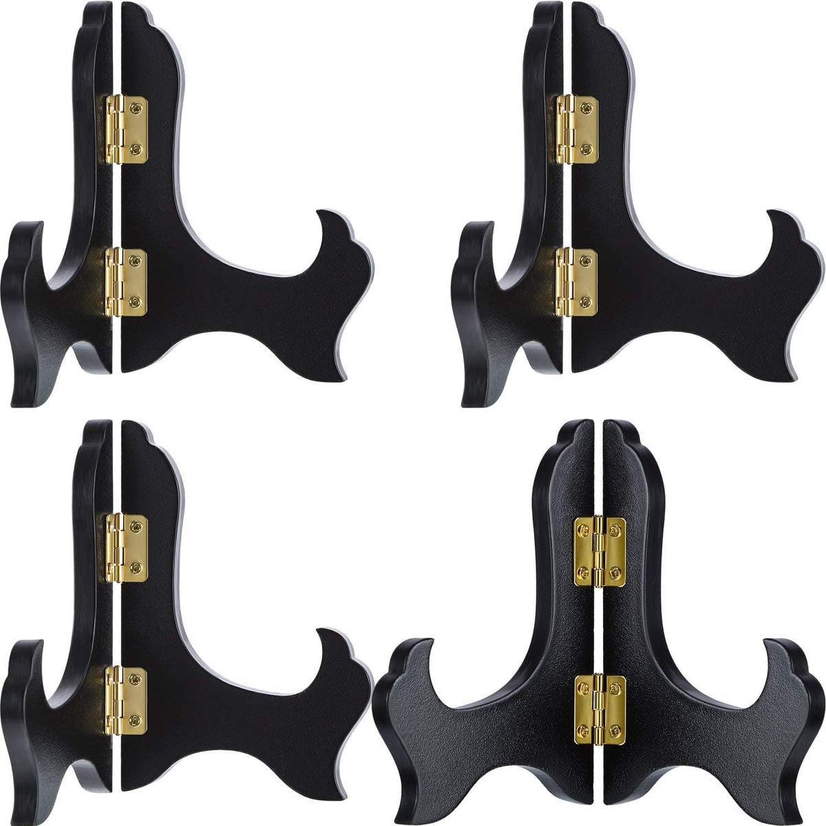 Tatuo 4 Packs Wooden Display Stand Decorative Plate Stands for Display Picture Frame Holder