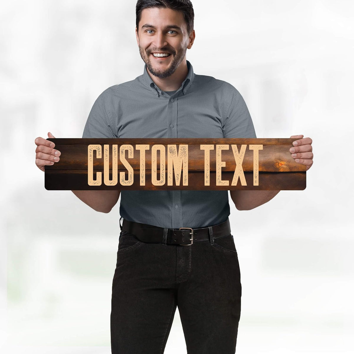 Custom Sign, Custom Street Sign, 11 Font Colors, 13 Font Styles, 4 Hole Options, 22 Sizes, 6x30