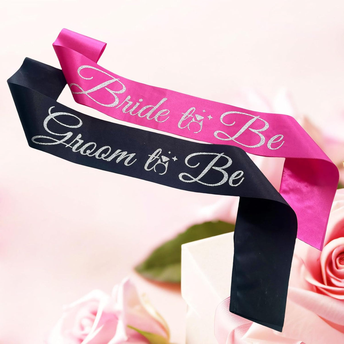 Bride Sash Bachelorette Party Bride and Groom to Be Sash for Bridal Shower Wedding Hen Party