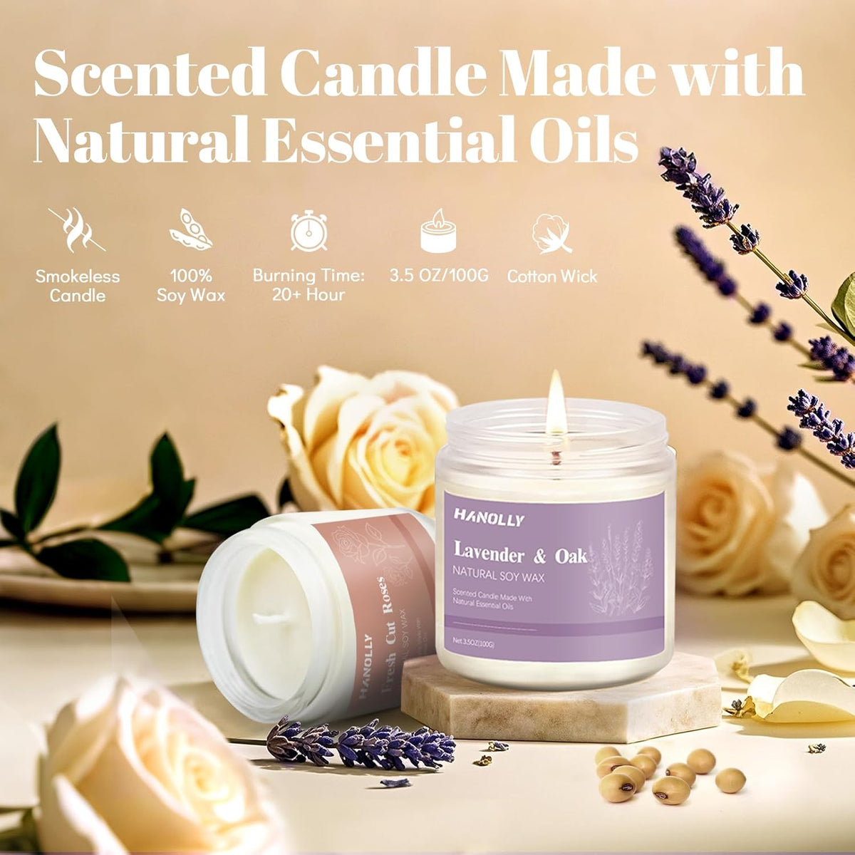 12 Pack Candles for Home Scented, Aromatherapy Candles Gifts Set for Women, Lavender, Vanilla