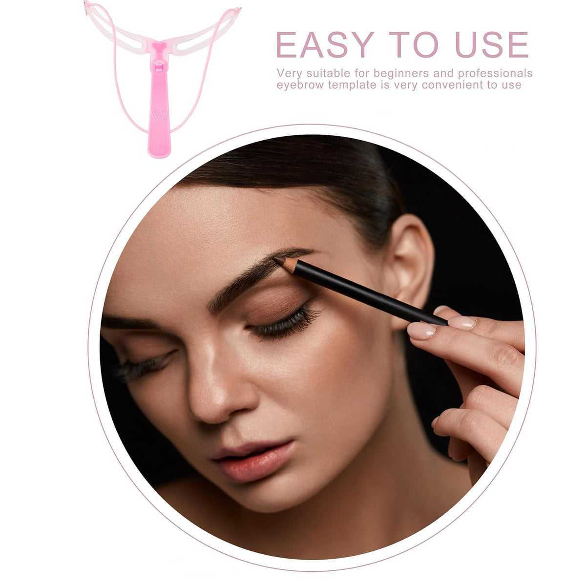 8-Style Eyebrow Shaping Kit, Eyebrow Stencils, Washable Reusable Drawing Guide Card with Handle and