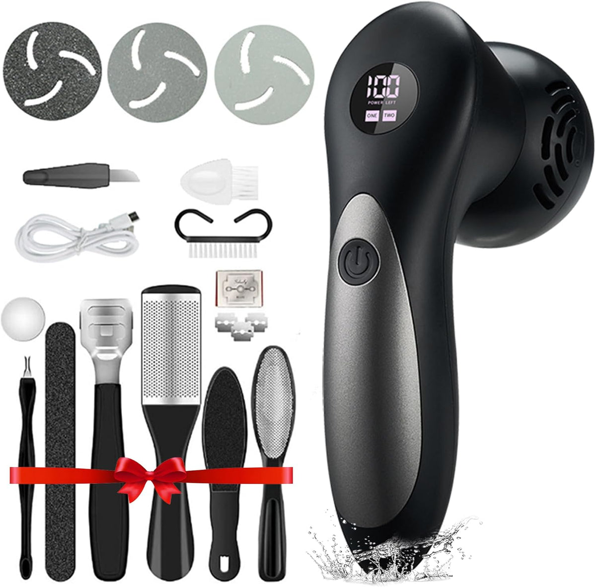 Electric Feet Foot Callus Remover Equipped with A Vacuum System Foot Scrubber 17 in 1 Professional