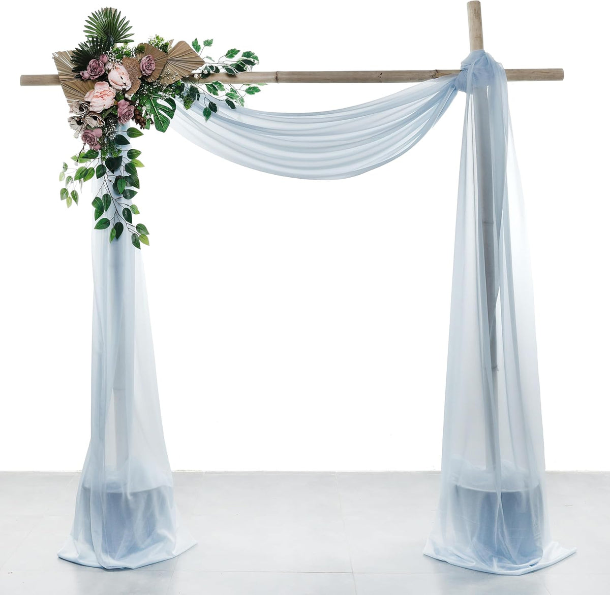 VDS Pack of 1 Panel (30 Inch X 50 Feet) Wedding Arch Draping Fabric Sheer Chiffon Fabric Drapery