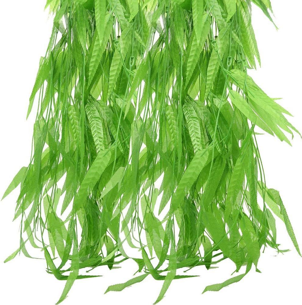 Bird Fiy 50 PCS 376 Feet Artificial Flower Greenery Wicker Rattan Vine Fake Foliage Leaf Flowers