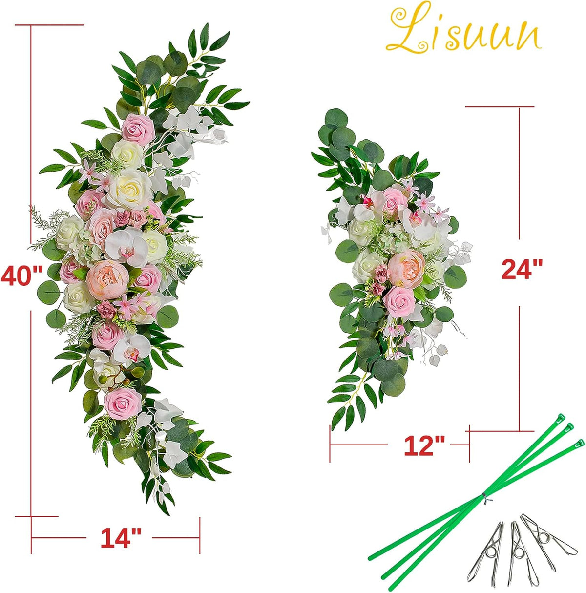 Wedding Arch Flowers, Artificial Flowers for Decoration, Large Flower Swag for Boho Styles Wedding
