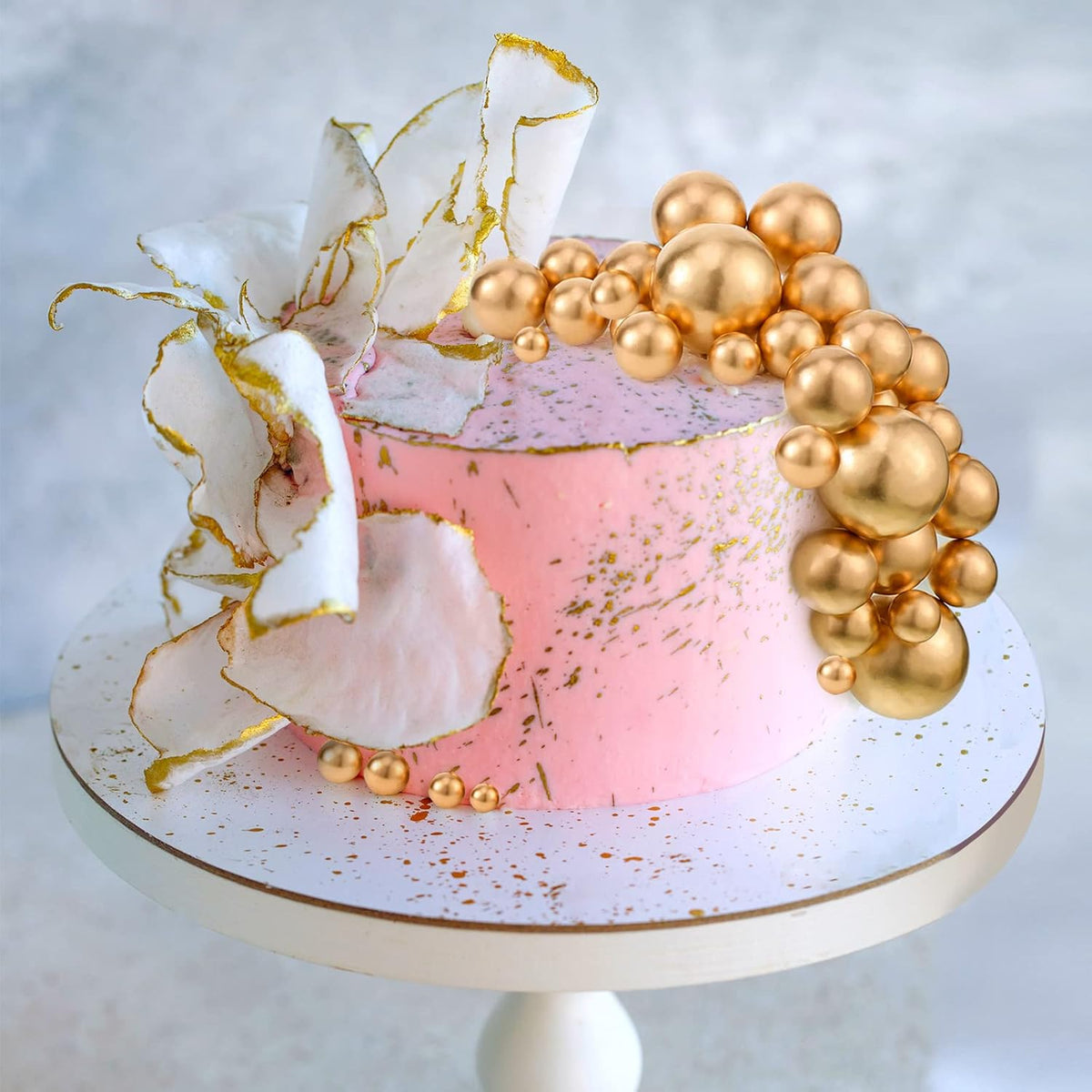 108 Pcs Balls Cake Topper DIY Cupcake Insert Foam Balloons for Cake Baking Wedding Anniversary