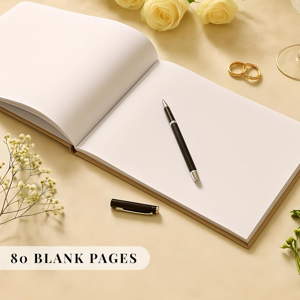 Wedding Guest Book – Personalized Polaroid Guest Book for Wedding Reception, Custom Sign In Photo