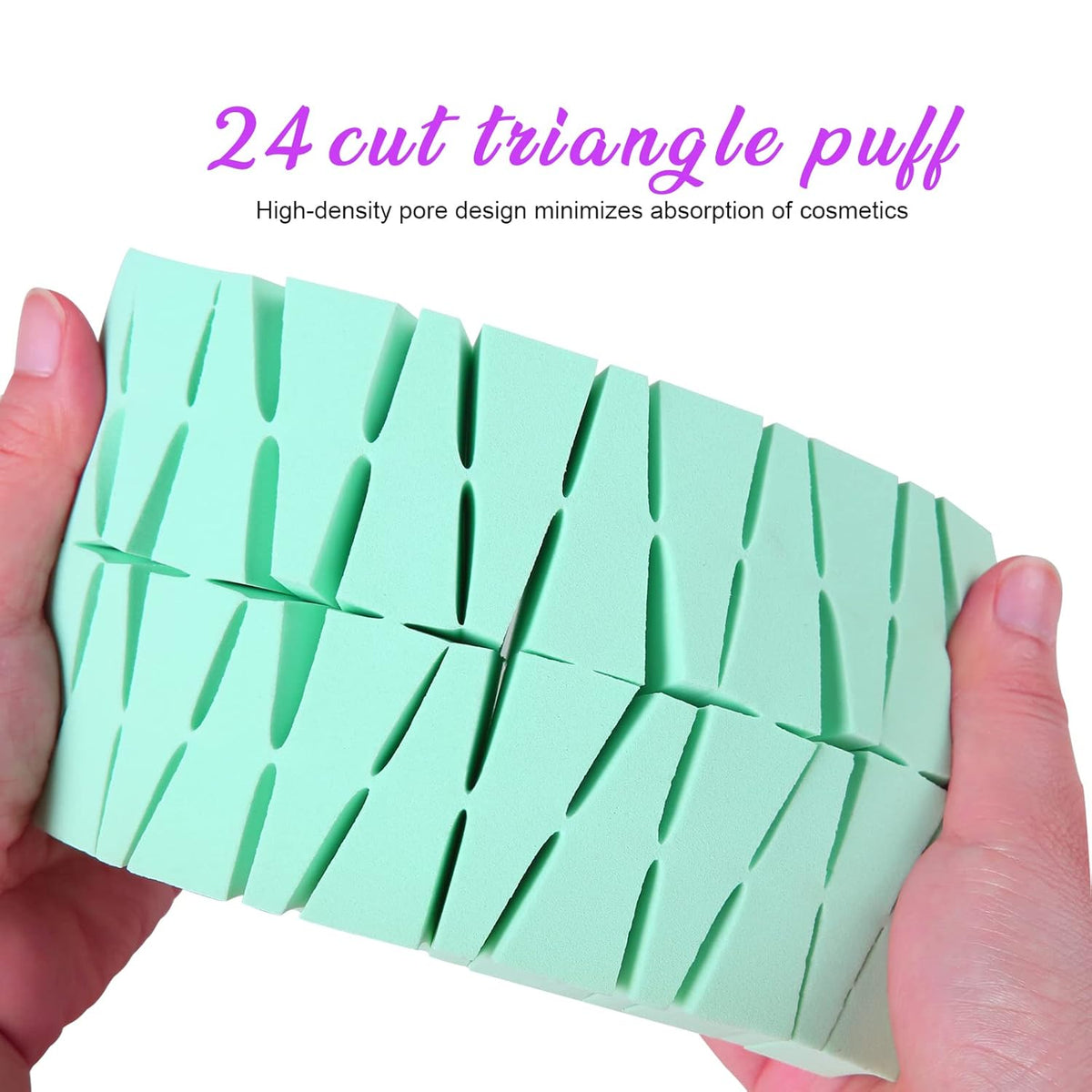 Teenitor Makeup Sponge Mini Applicator Wedges, 48 Pieces Cosmetic Wedges Beauty Blender Sponges