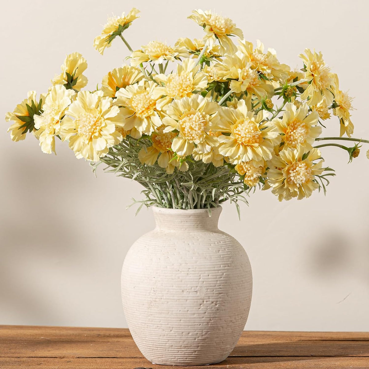 Ceramic Flower Vase Home Decor - Farmhouse Table Vases Rustic Vintage Living Room Kitchen Bedroom
