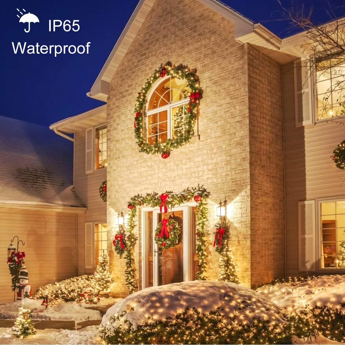 Toodour Solar Christmas Lights Outdoor, 2 Packs Total 144ft 400 LED Solar String Lights with 8