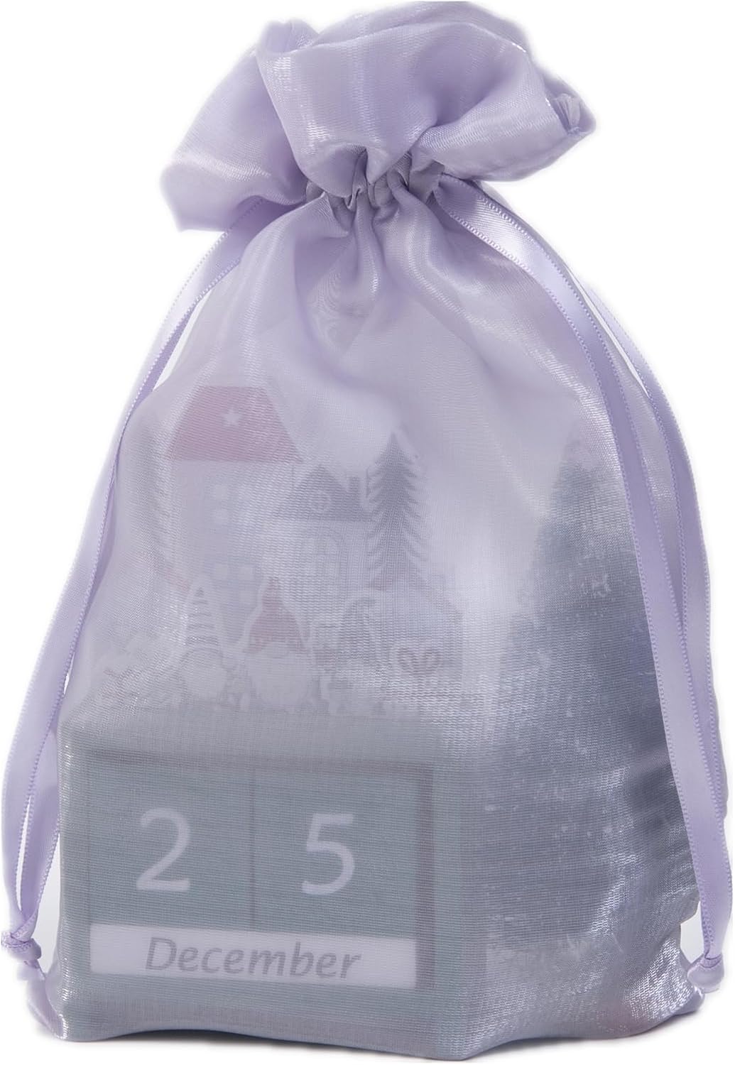 20 Pcs Lilac Purple Organza Bags 6X9 inch for Wedding Favors with Drawstring, Large Mesh Gift Bags