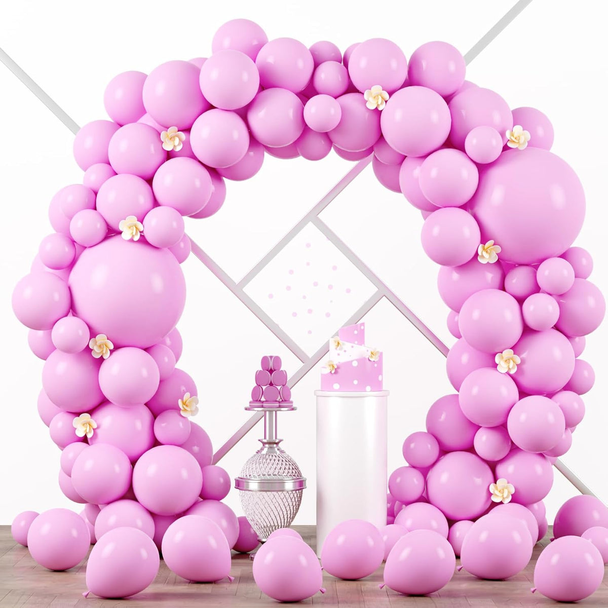 90pack Pink Balloons Different Size 18/12/10/5 Inch Pink Balloon Garland Arch Kit for Graduation
