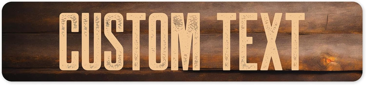 Custom Sign, Custom Street Sign, 11 Font Colors, 13 Font Styles, 4 Hole Options, 22 Sizes, 4x18