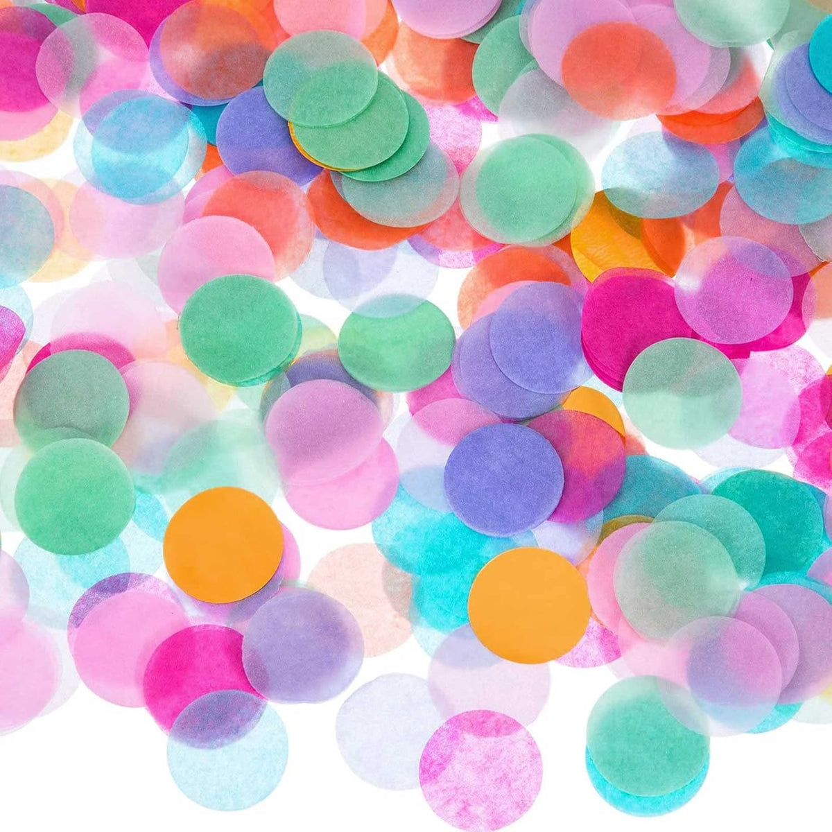 Rainbow Confetti Balloons, 25 Pcs 12 Inch Thickened Clear Latex Balloon with Confetti Inside for