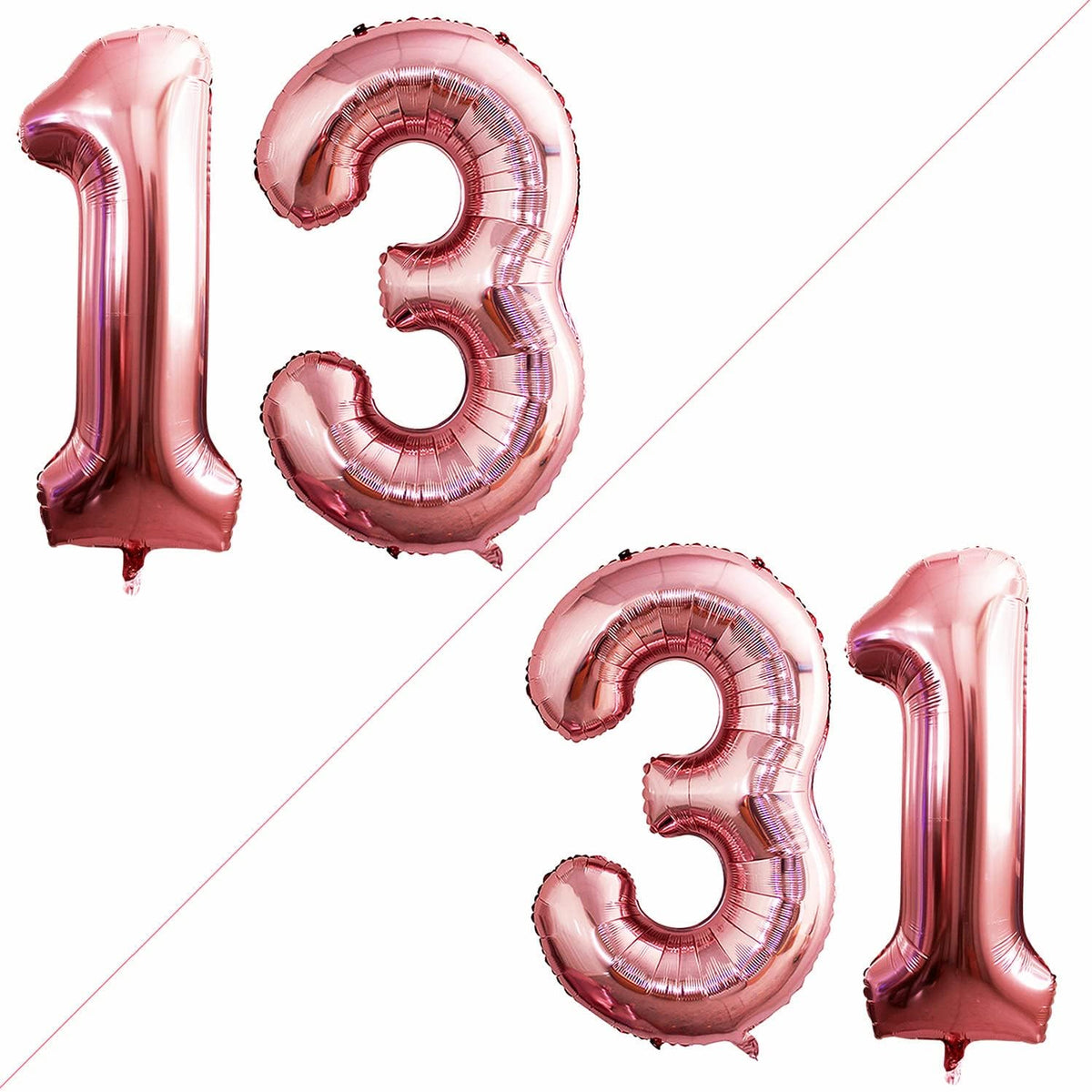 GOER Number 13 Balloons for 13th Birthday Sweet 13 Party Decorations,42 Inch Jumbo Foil Helium 31