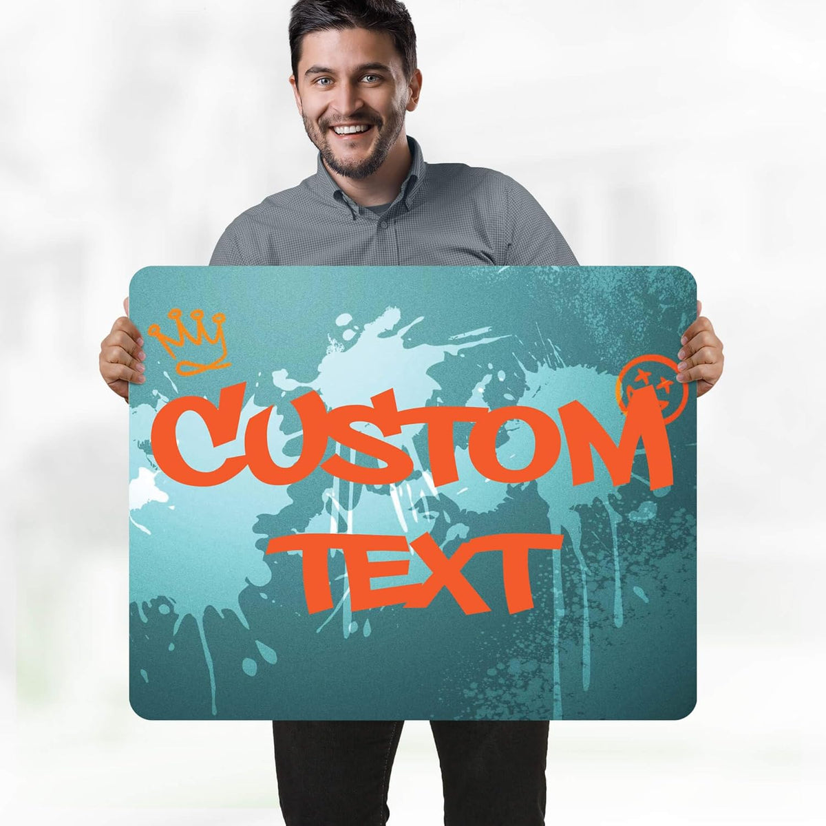 Custom Sign, Custom Street Sign, 11 Font Colors, 13 Font Styles, 4 Hole Options, 22 Sizes, 24x30