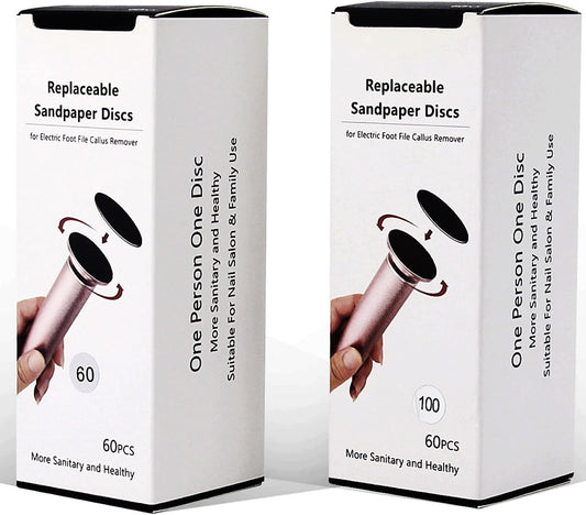 120pcs Replaceable Sandpaper Refill Discs for Electric Foot File Callus Remover Dead Skin Removal