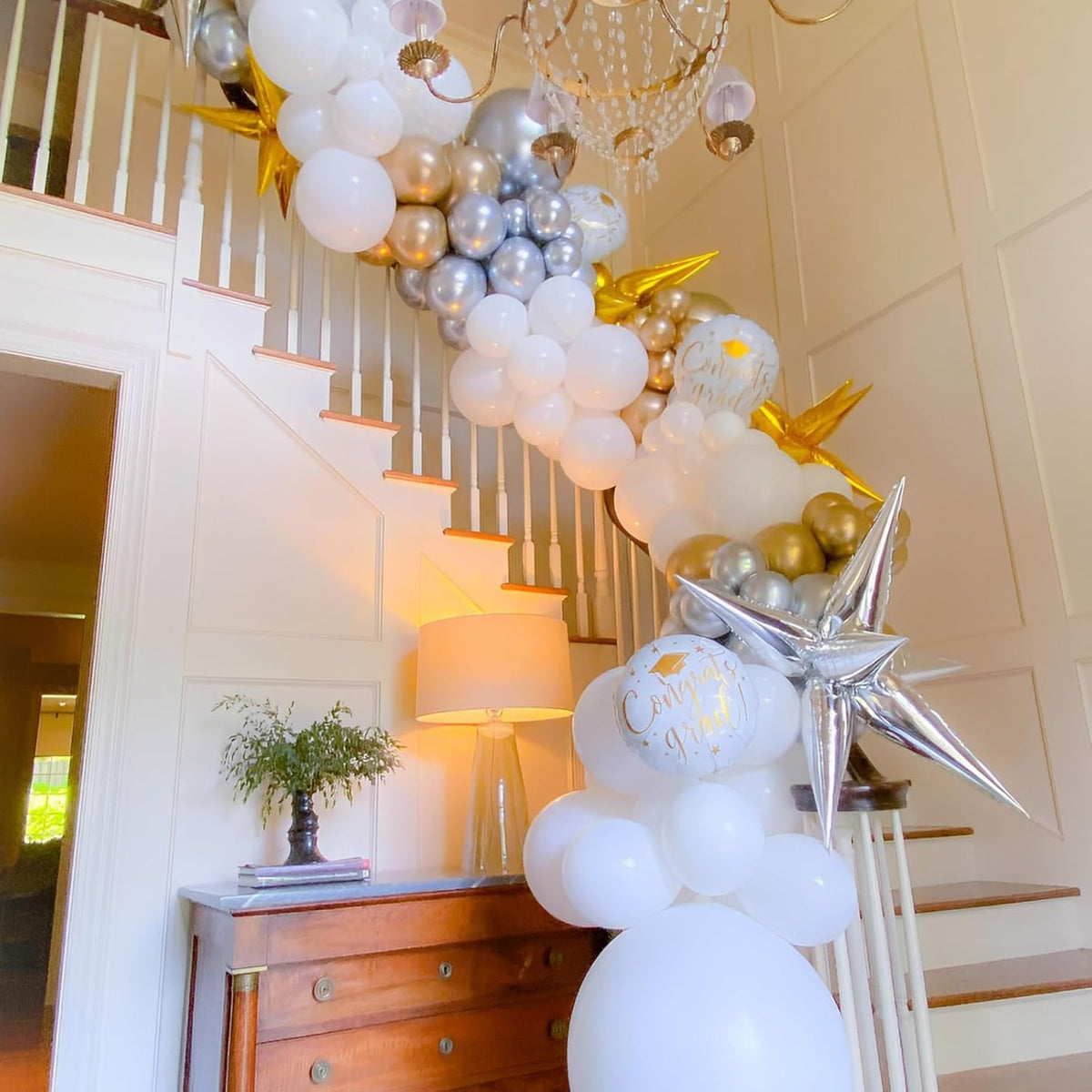 90pack White Balloons Different Size 18/12/10/5 Inch Pearl White Balloon Garland Arch Kit for